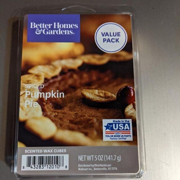 2 - 5 OZ VALUE PACKS BETTER HOMES & GARDENS SCENTED WAX CUBES SPICED PUMPKIN PIE - Picture 1 of 2